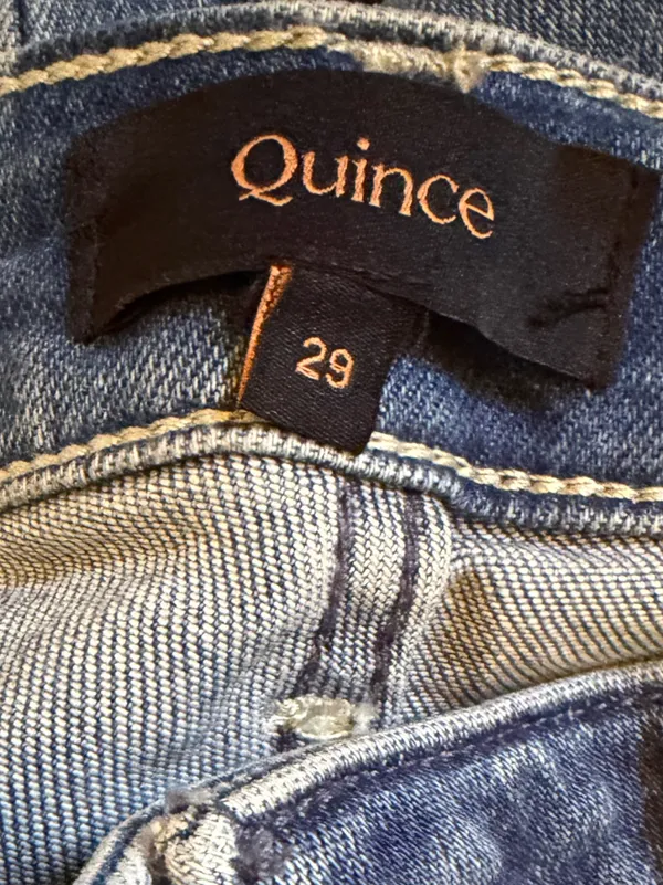 NWOT Quince Bella Stretch Relaxed Straight Jean Sz 29 (28” inseam) Seaside Blue - Image 2
