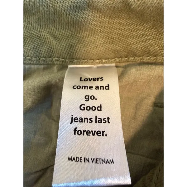 PacSun Low Rise Baggy‎ Jeans Olive Green Wide Leg Denim Pants Womens 28 - Image 7