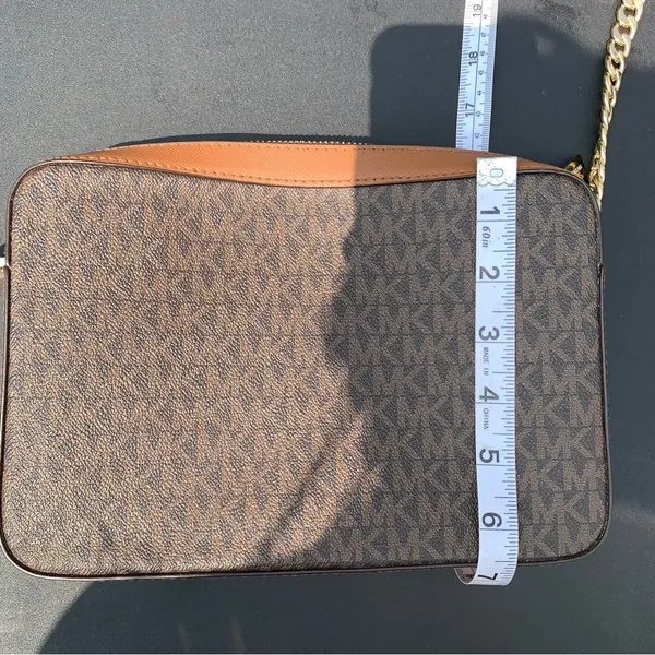 Michael Kors Jet Set Brown/Acorn Large Crossbody Purse - Image 8