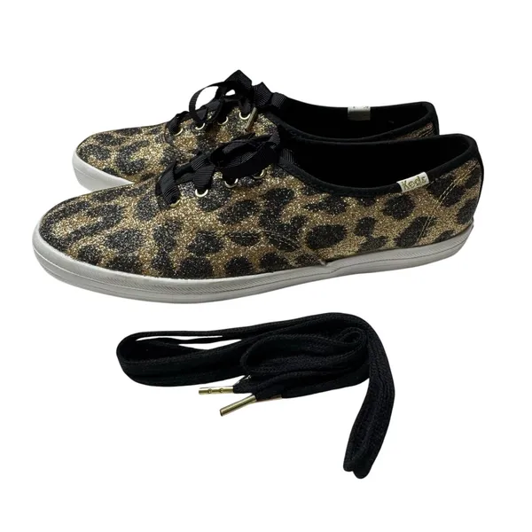 Keds x Kate Spade Leopard Glitter Champion Sneakers Size 7 - Image 11