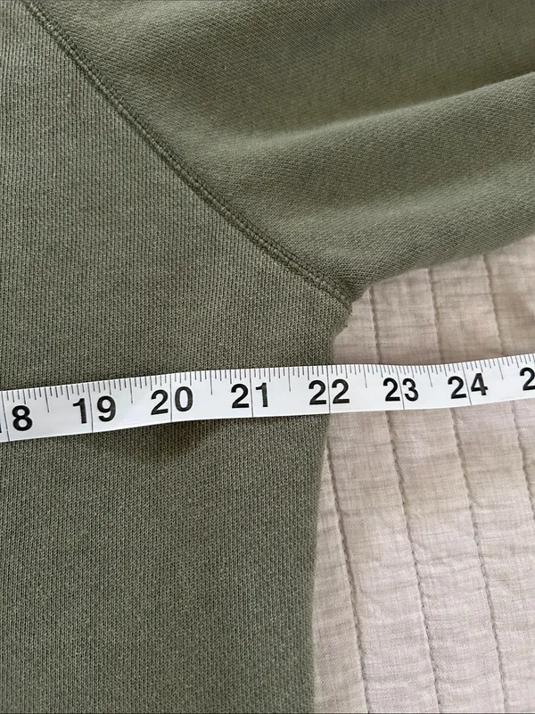 Aerie crew olive green comfy casual boxy light sweatshirt XS oversized - Image 9