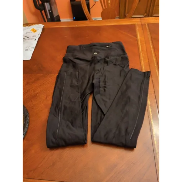 LULULEMON Women's Wunder Under High-Rise Cotton Black Pants Leggings Size 6 - Image 9