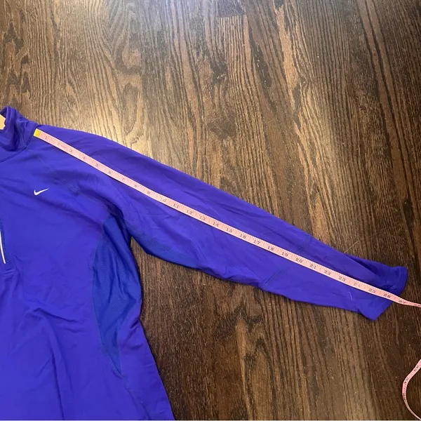 Nike Pro Blue Dri-FIT Quarter Zip Pullover Size M - Image 7