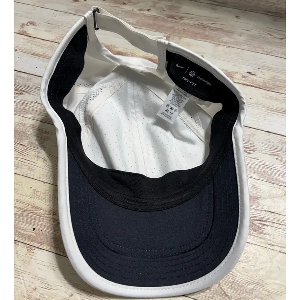 Nike Dri-Fit Featherlight Performance Hat Cap White One-Size Unstructured - Image 5
