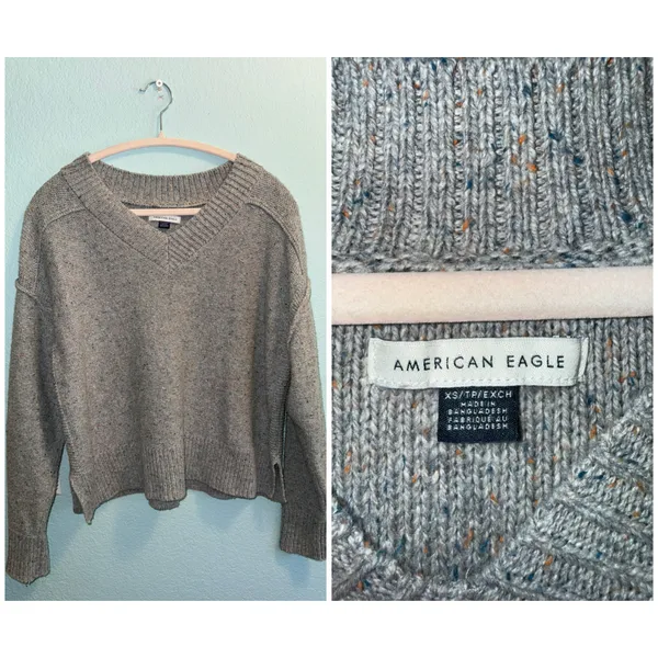 American Eagle Outfitters Sweater Grey XS - Image 2