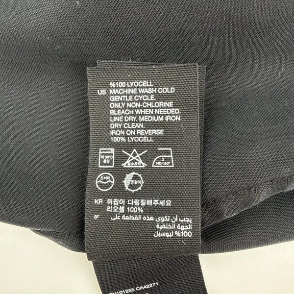 & Other Stories Paris‎ Atelier Black Lyocell Surplice Front Midi Dress Size 2 - Image 9