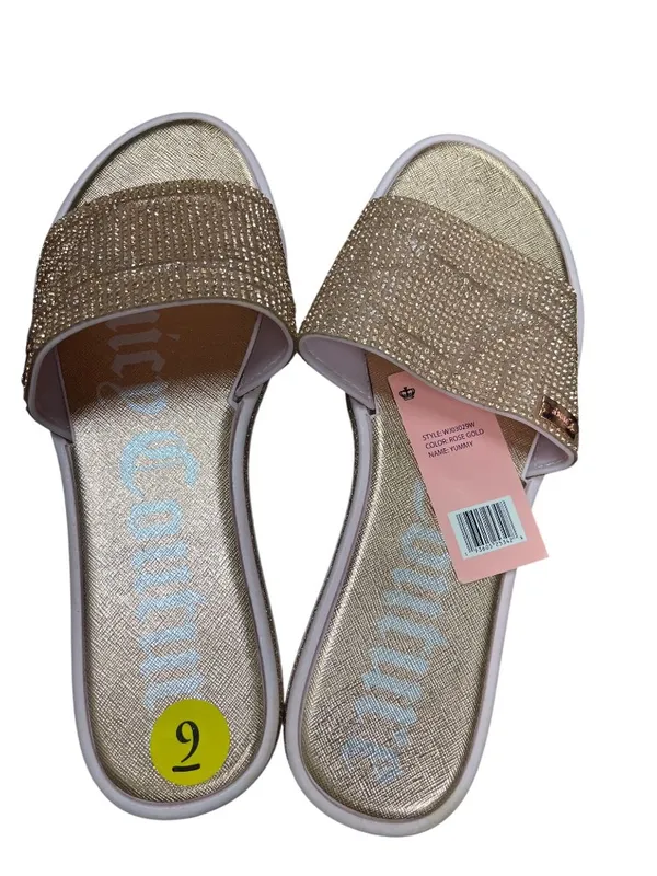 Juicy Couture wms gold crystal sparkly sandals shoes sz 9 SKU 10-071 - Image 11