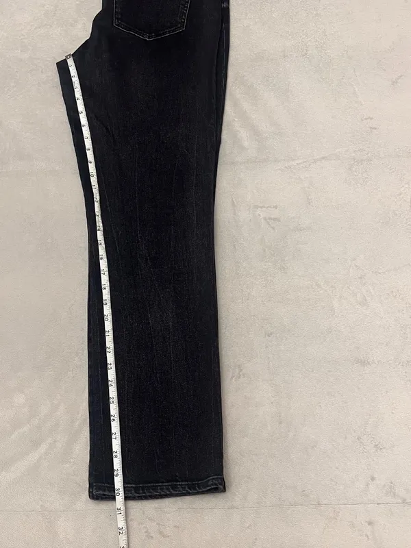 Express Women's Jean Straight high Rise Black Denim Size 8R - Image 8