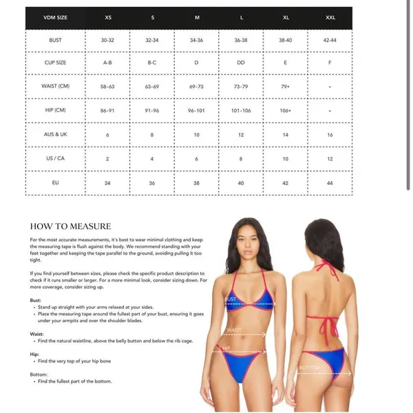 VDM the label bikini top sz XS - Image 5