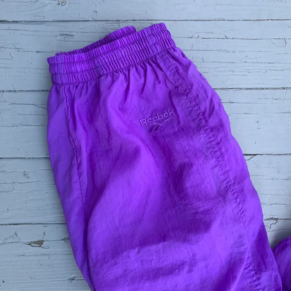 Reebok Vintage Purple Sweatpants Swish Pants Joggers Track Pants - Image 2