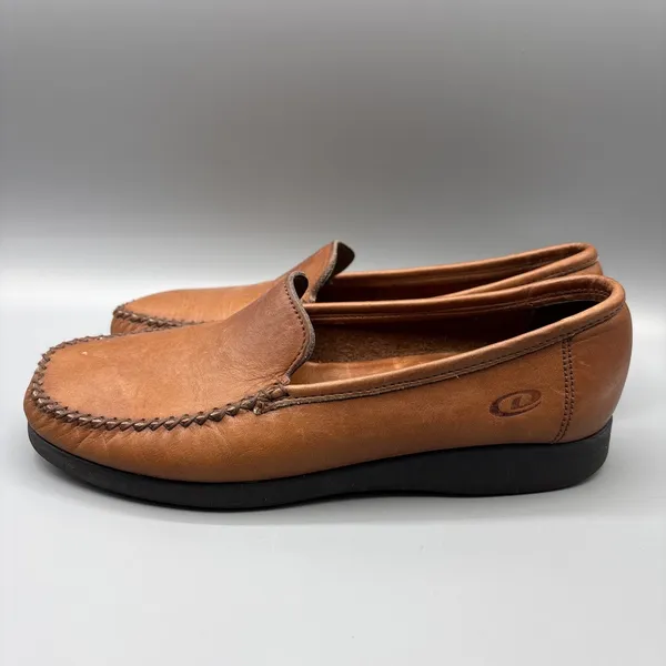 Vintage Dexter USA Shoes Womens Size 8 Brown Leather Moccasins Loafers Country - Image 6