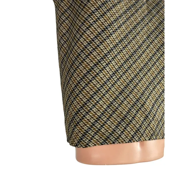 Free People Women's Multicolor Plaid Check High Rise Mini Flare A-Line Skirt M - Image 3