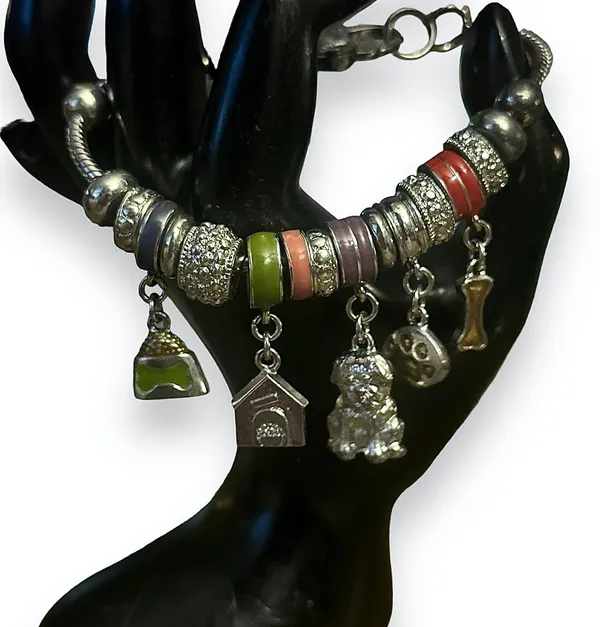 Vintage Dog Theme Sliding Charm Bracelet - Image 2