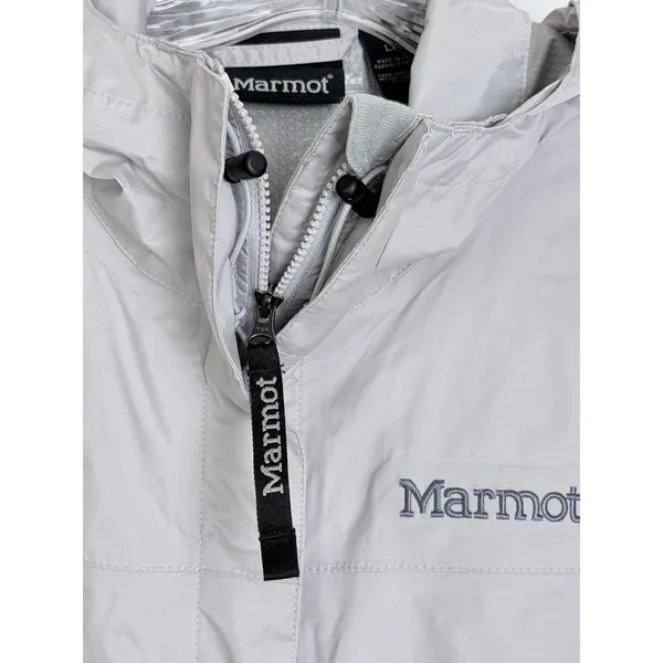 Marmot PreCip Rain Jacket Gray Waterproof Hooded Shell L Gorpcore - Image 3