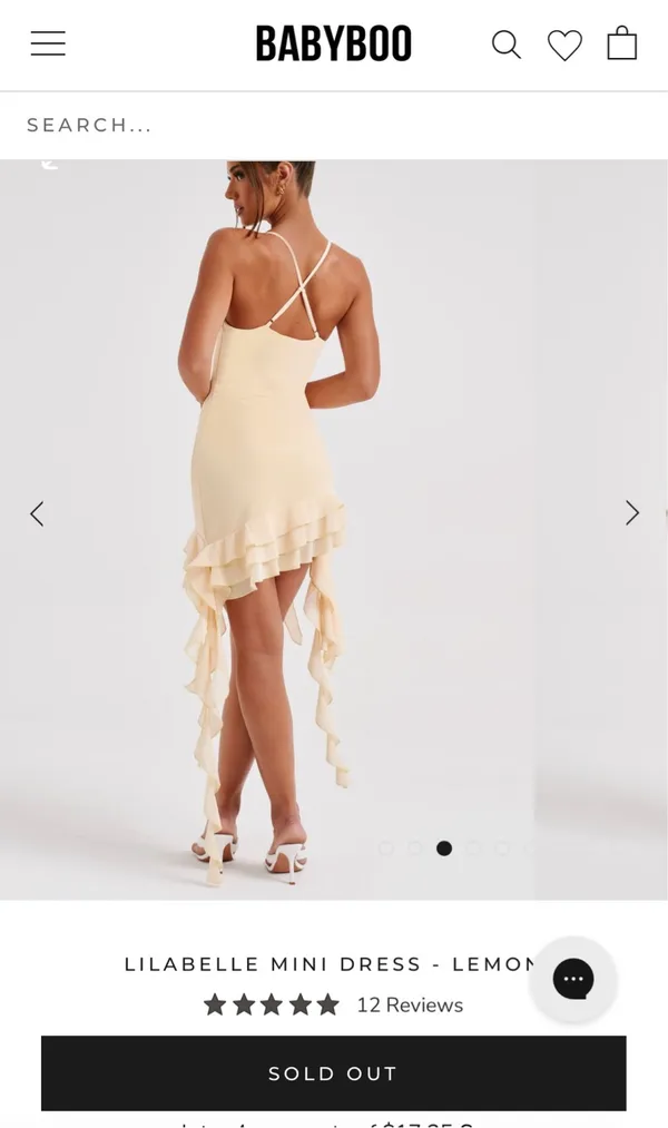 Baby boo Lilabelle Mini Dress - Lemon - Image 3