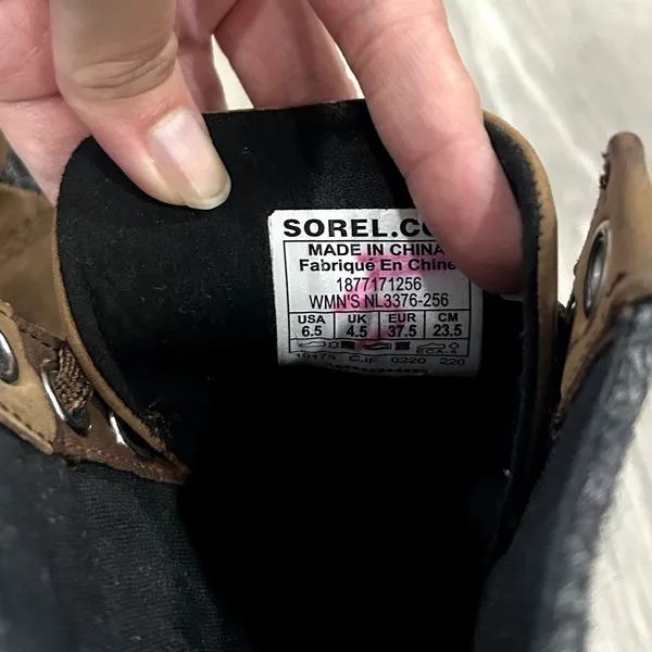 Sorel Lexie Wedge boot Women’s Brown Lace-Up Wedge Ankle Winter Boots Size 6.5 - Image 6