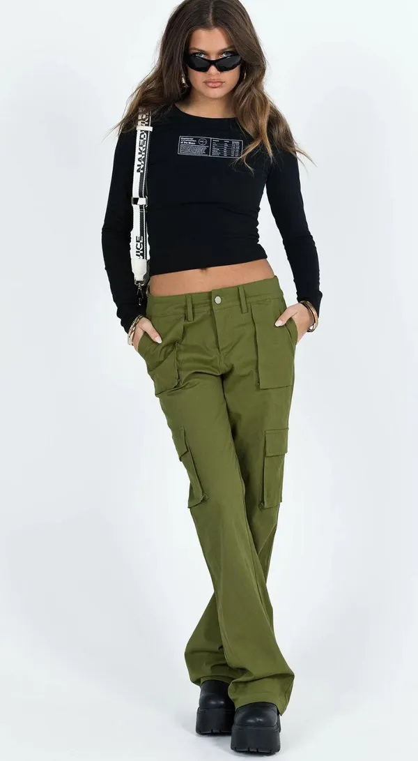 Edikted Pants Cargo Low-Rise  - Image 3