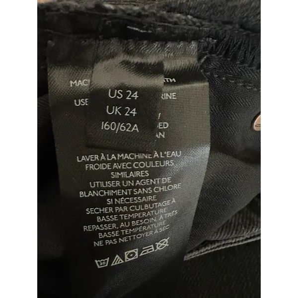 Free People NWT Raw High Rise Jeggings Skinny Jeans Washed Black Size 24 NWT - Image 9