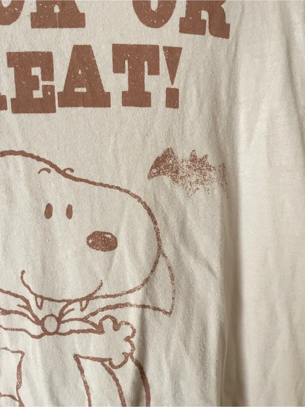 American Eagle Snoopy Oversized Halloween Trick or Treat Graphic Tee XS/S - Image 4