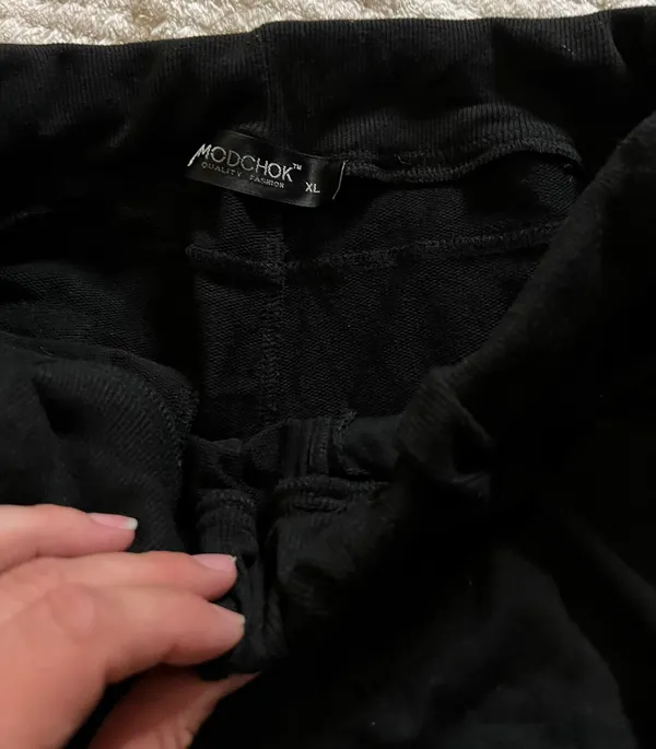 Lounge Modchok XL Black Leather Cotton Sweat Pant - Image 5