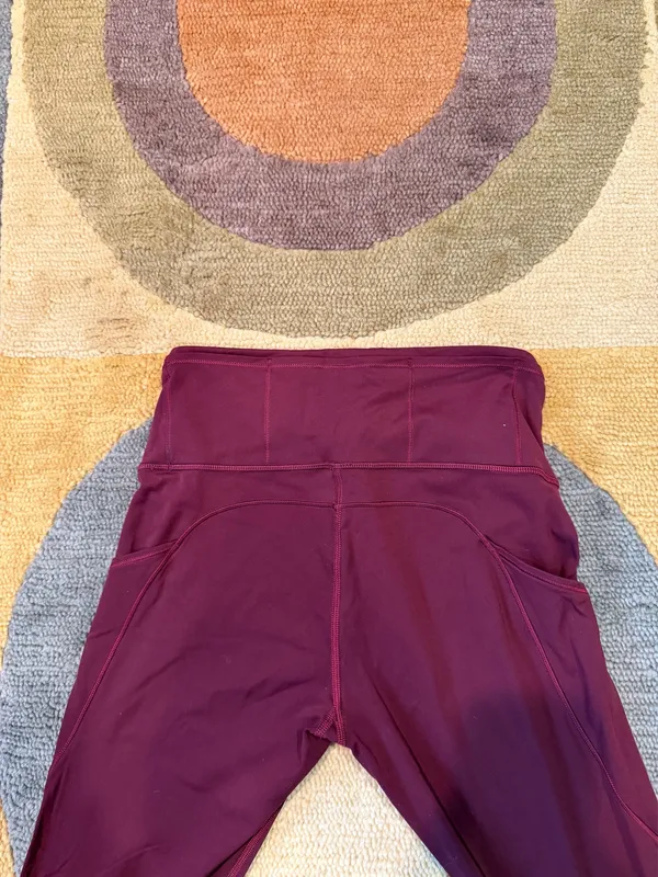 Lululemon Fast and Free High Rise Tight Leggings Burgundy Maroon Size 4 - Image 6