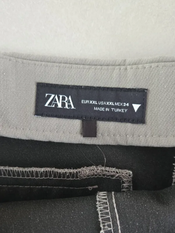 New Zara Gray Asymmetric Wrap Mini Skort Size XXL - Image 7