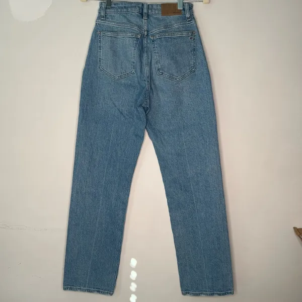 Madewell The Curvy '90s Straight Jean in Rondell Wash‎ Denim High Rise W24 - Image 4