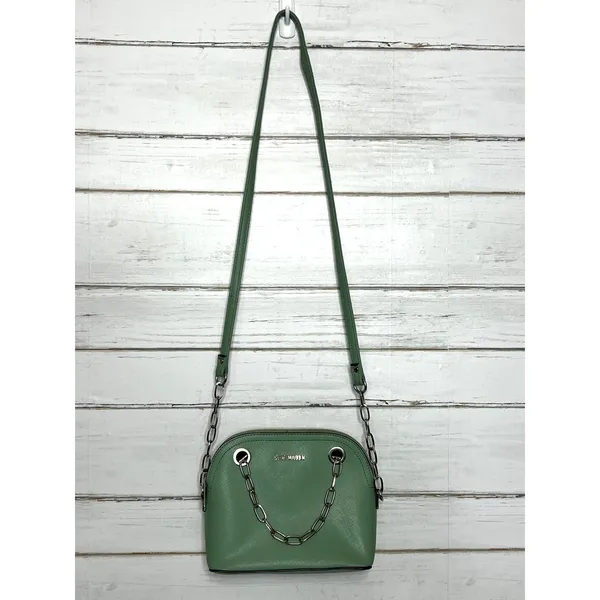 Steve Madden Sage Green Crossbody Bag Chain Detail Dome Purse Small Handbag - Image 3