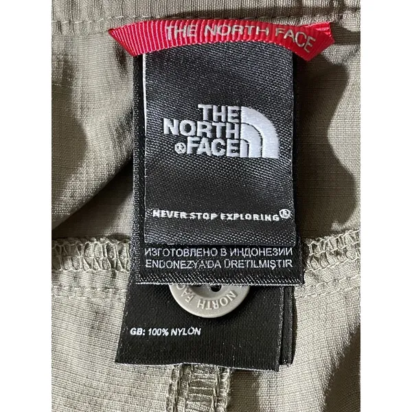 North Face Women's Hiking Pants Size 4 Beige Roll Tab Convertible Pant Pockets - Image 8