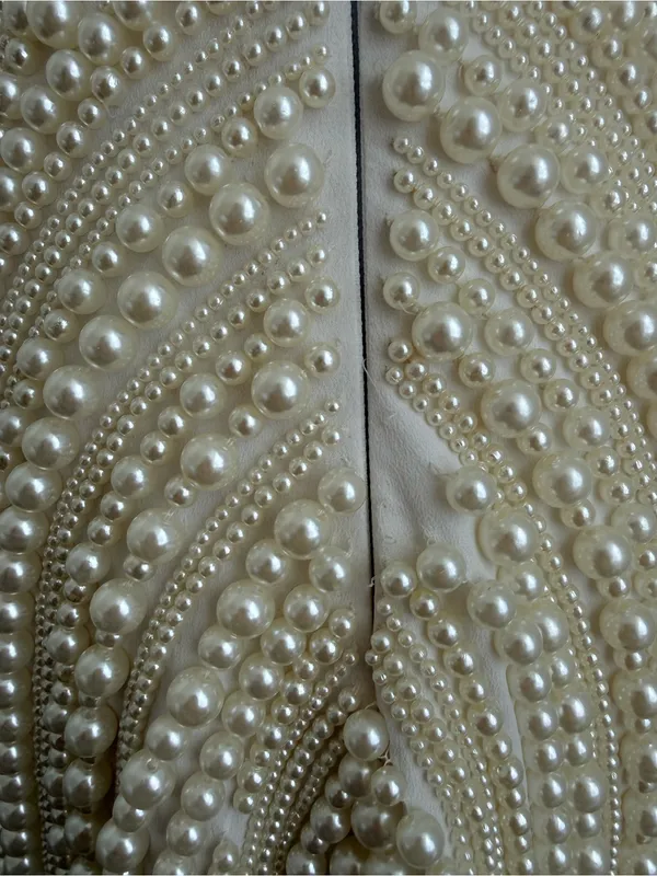 Retrofête NWT Deema Pearl Embellished Strapless Wedding Bridal Mini Ivory Med - Image 15
