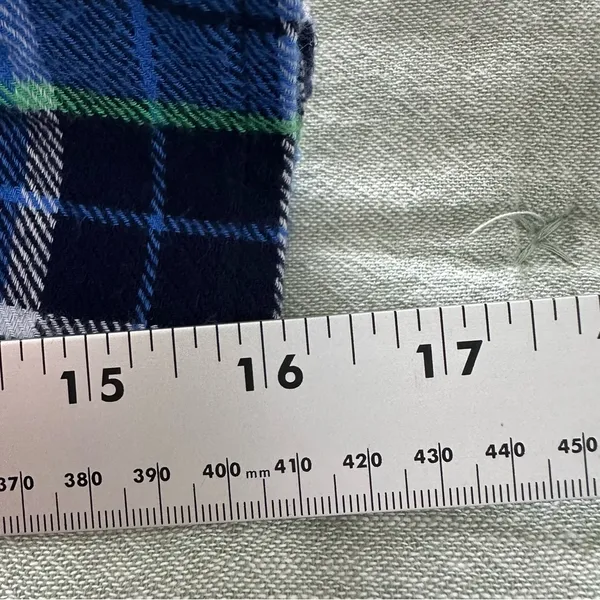 Aerie Women’s Blue Plaid Flannel Button Down Shirt Size M - Image 8
