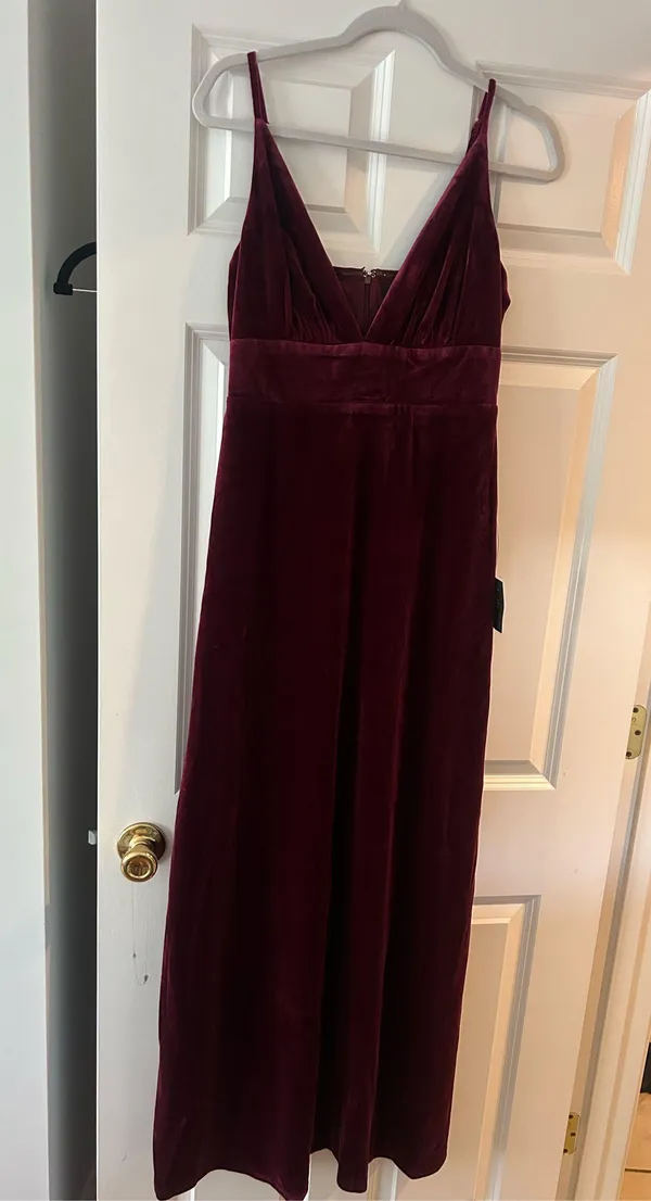 Lulus Maroon Velvet Dress - Image 2