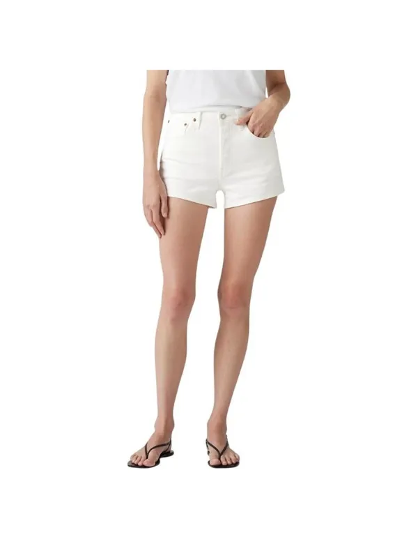 Levi's Womens 501 Original Shorts Jean Jorts Button Fly Disco Nights White 33 - Image 9