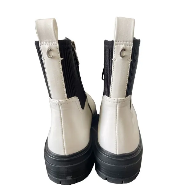 Circus by Sam Edelman Giovanny White / Black Combat Boot 9M Moto Boot/ Winter - Image 4