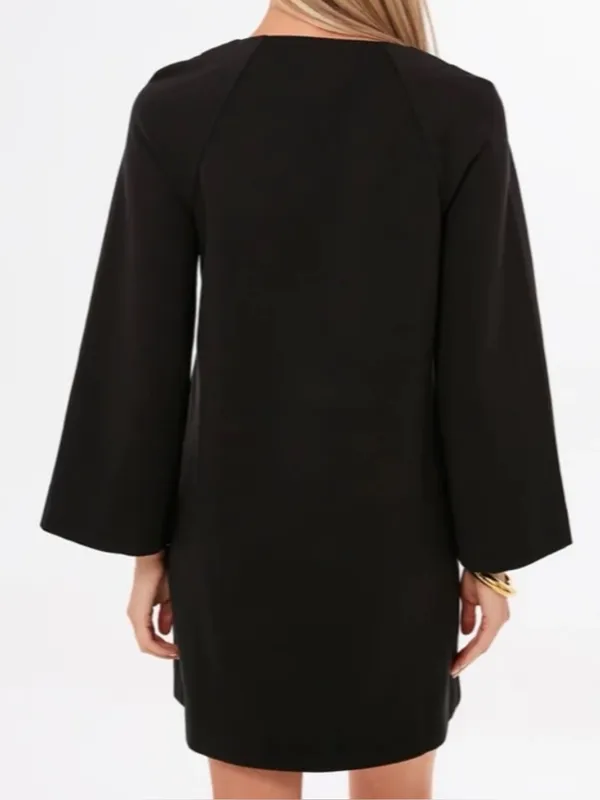 Pomander Place Tuckernuck Audrey Black V Neck Mini Dress Plus Size XXL - Image 2
