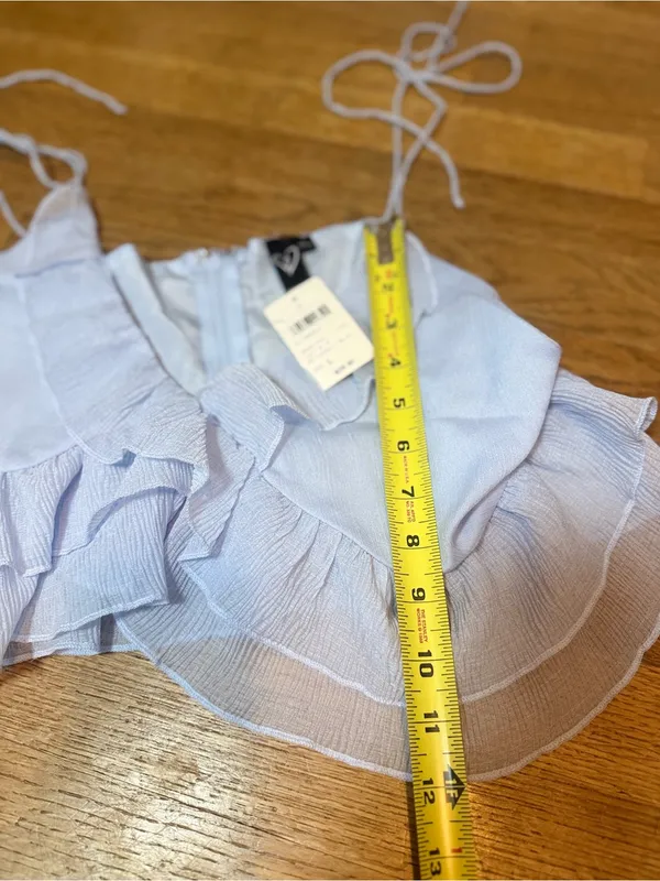 Windsor NWT Periwinkle Blue Cropped Flowy Tank Top - Image 5