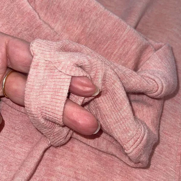 Athleta Apollo Mock Crewneck Sweatshirt Conch Pink Heather Size Small‎ - Image 8