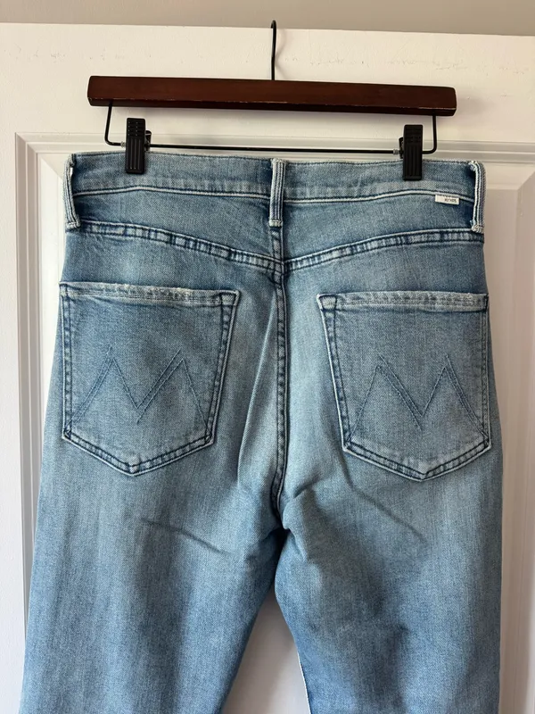 MOTHER High Waisted Rider Ankle Fray Jeans - Image 4