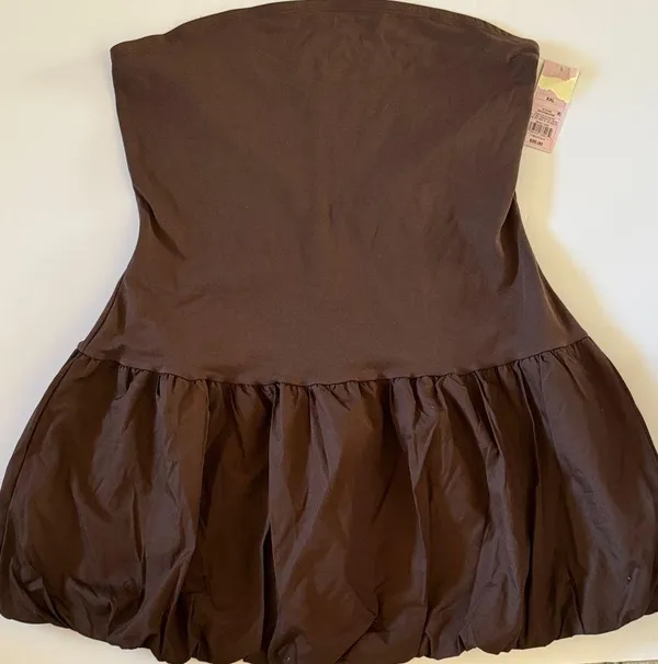 Wild Fable Brown Strapless Dress - Image 2