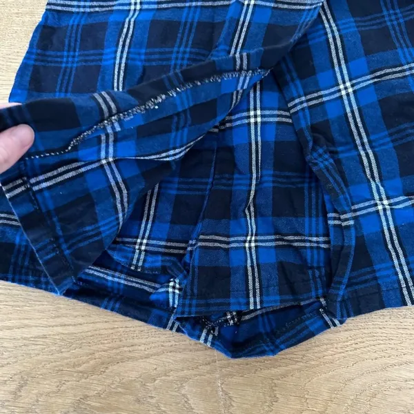 Superdown Plaid Mini Skort in Blue - Image 2