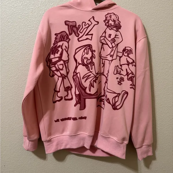 Cartoon Graphic Oversized Hoodie Size S – Y2K Streetwear Unisex Pullover - Image 2