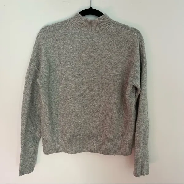 MAGASCHONI Grey Wool Blend MockNeck Sweater Size Small - Image 7