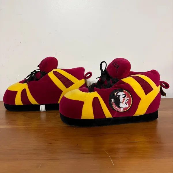 Florida State Seminoles FSU Wild Cats Inc Plush Sneaker Slippers Garnet Gold L - Image 3