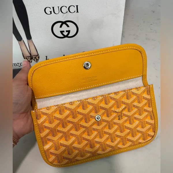 SOLD LOCALLY 🙌✨Goyard Orange/yellow Goyardine pouch Patterned Wallet - Image 6