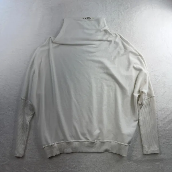 Michael Stars L Large Madison Brushed Jersey Long Sleeve Dolman Mock Neck White‎ - Image 3