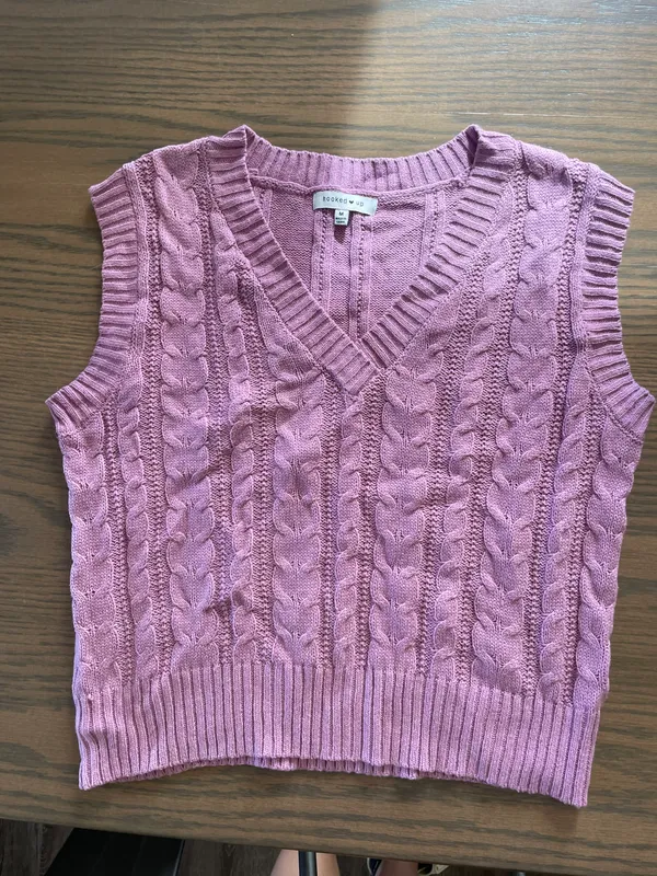 Purple Sweater Vest Size M - Image 2