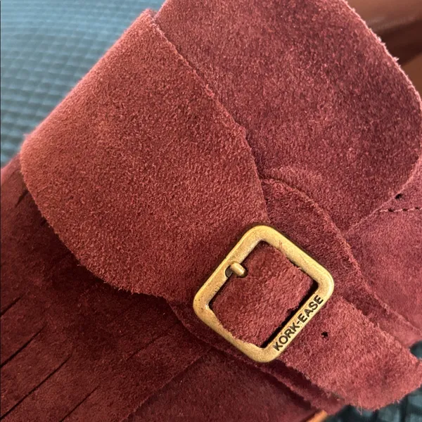 Kork Ease Womens Bailee Kiltie Burgundy Suede Monk Strap Shoe 8M Comfy Casual - Image 6