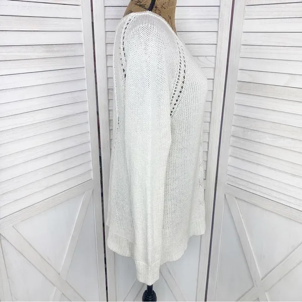 Apt. 9 Chunky Multi Knit Crew Neck‎ Tunic Sweater Cream Winter White XL - Image 3