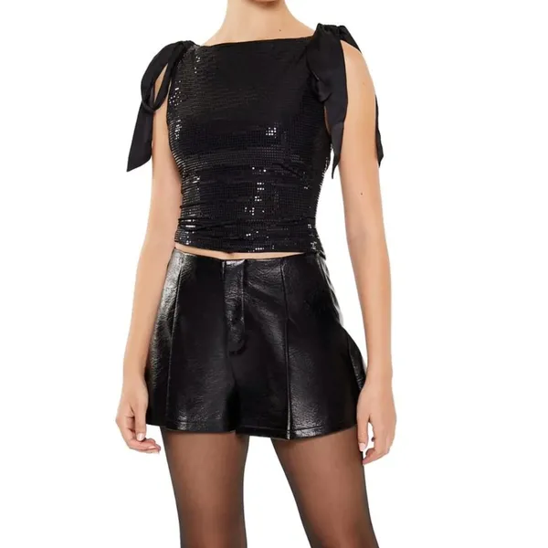 Forever 21 NWT SEQUIN BOW CROP TOP - Image 2