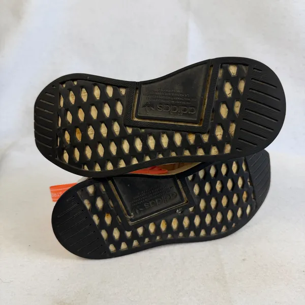 Adidas NMD R2 Primeknit Beige Orange Womens Casual‎ Running Shoes BA7260 Size 5 - Image 8